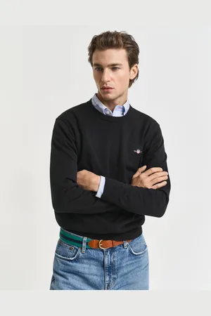 GANT Men Pull col rond en coton classique (XS)