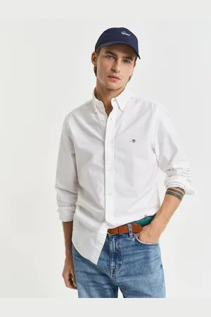 GANT Men Chemise coupe slim en coton Oxford classique (S)