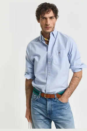 GANT Men Chemise coupe regular en coton Oxford classique (S)