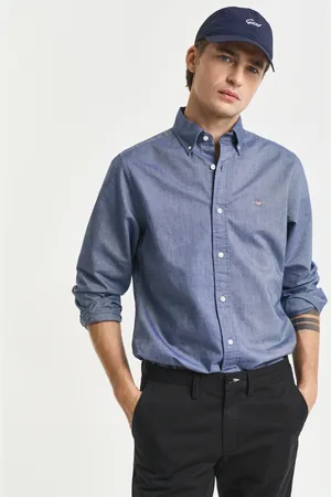 GANT Men Chemise coupe slim en coton Oxford classique (S)