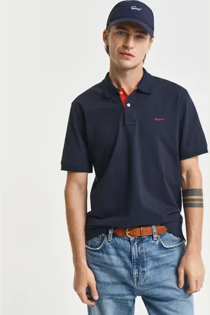 GANT Men Polo en coton piqué contrastant (S)