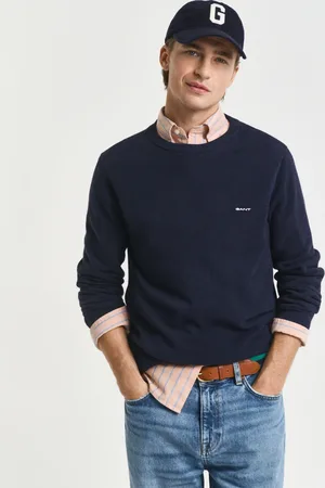 GANT Men Pull col rond en coton piqué (XS)
