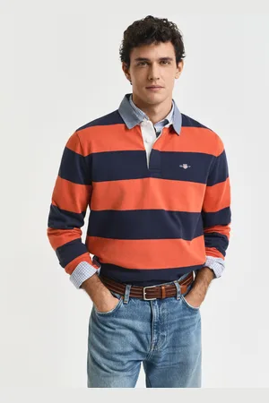 GANT Men Heavy Rugger à rayures avec col en chambray (S)