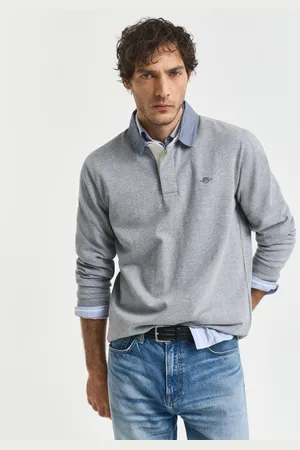 GANT Men Heavy Rugger avec col en chambray (M)
