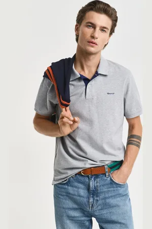 GANT Men Polo en coton piqué contrastant (S)
