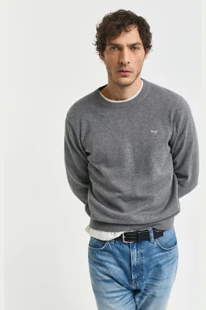 GANT Men Pull col rond en coton classique (XS)