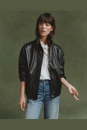 GANT Women Veste Harrington en cuir (S)