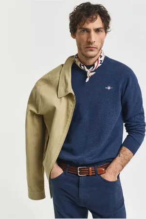 GANT Men Pull col rond en coton classique (XS)