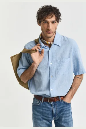 GANT Men Chemise coupe décontractée texturée à manches courtes (S)