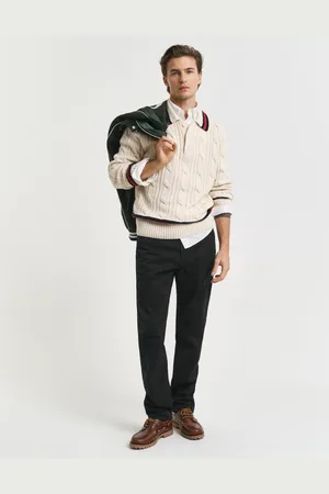 GANT Men Pantalon chino coupe regular en sergé (29/30)