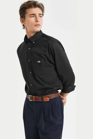 GANT Men Chemise coupe regular en popeline classique (S)