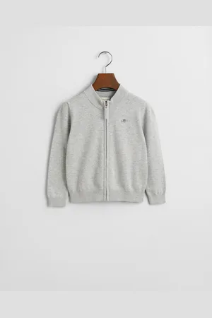 GANT Kids Cardigan zippé en coton Shield Enfant (92)