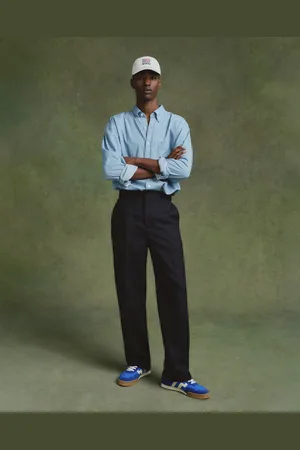 GANT Men Pantalon de costume coupe décontractée à rayures tennis (46)