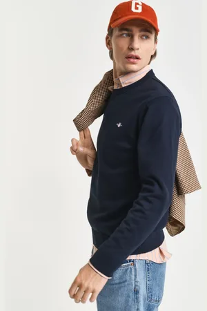 GANT Men Pull col rond en coton classique (XS)
