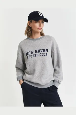 GANT Women Sweat-shirt col rond avec logo (XS)