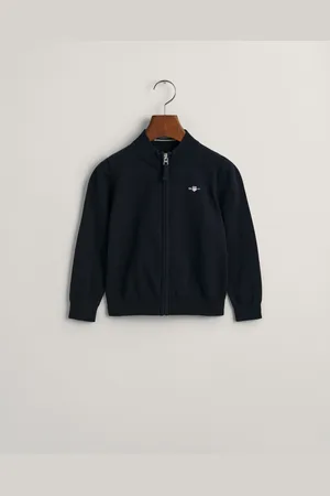 GANT Kids Cardigan zippé en coton Shield Enfant (92)