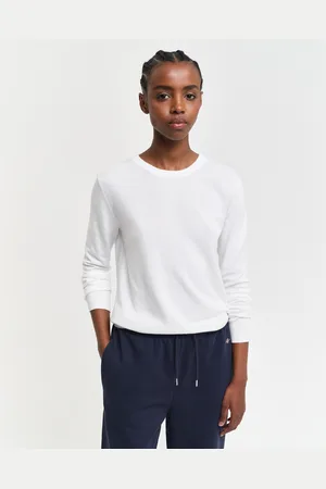 GANT Women Pull col rond en maille fine (XS)