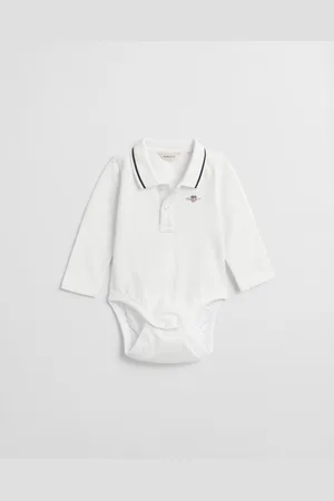 GANT Kids Body à manches longues en coton piqué Shield Bébé (56)