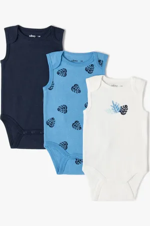 Gémo Body bébé sans manches encolure US 100% coton biologique (lot de 3)