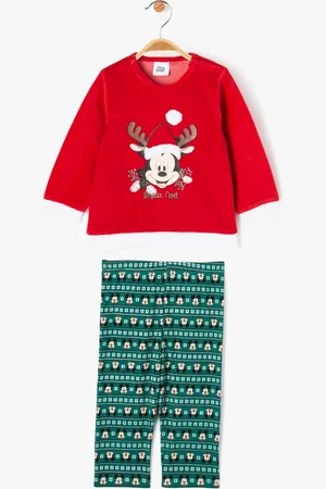 Disney Pyjama 2 pièces velours spécial Noël avec motif Mickey bébé garçon -