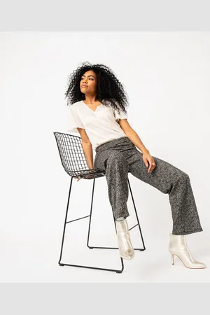 Gémo Pantalon droit à pli en maille extensible femme