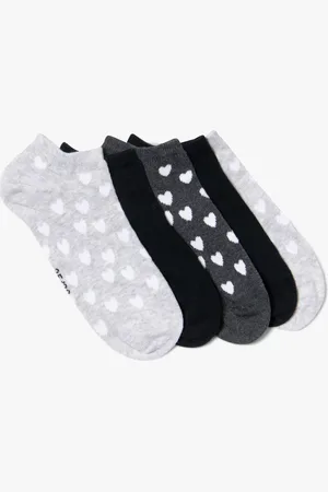 Gémo Chaussettes ultra-courtes motifs cœurs fille (lot de 5)