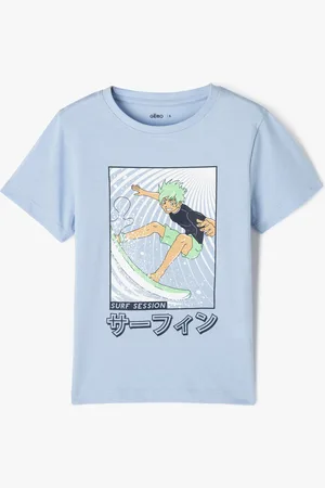 Gémo Tee-shirt à manches courtes avec motif surf garçon
