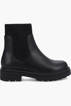 Gémo Boots fille unies à col chaussette et semelle crantée