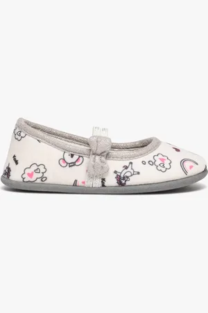 Gémo Chaussons en forme de ballerines en jersey imprimé fille