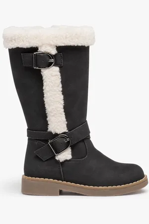 Gémo Bottes fille unies à bordures en sherpa