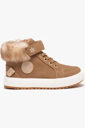 Gémo Baskets fille mid-cut unies à col fourré