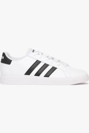 adidas Baskets garçon low-cut à bandes contrastantes Grand Court -