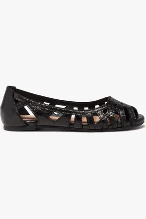Gémo Ballerines fille unies effet métallisé avec bout ouvert