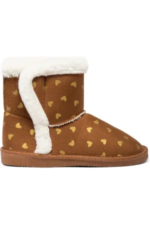 Gémo Boots fille fourrées avec scratch à motif cœurs