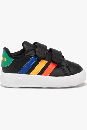 adidas Baskets bébé fille unies à double scratch avec semelle souple Grandcourt –