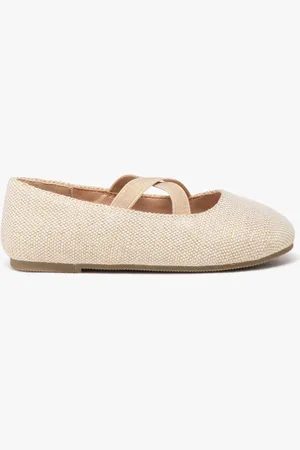 Gémo Ballerines fille unies avec brides élastiques croisées