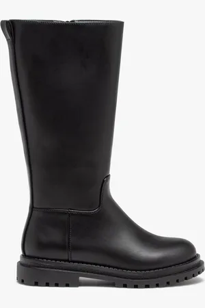 Gémo Bottes fille plates unies et fourrées à zip