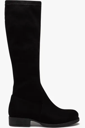 Gémo Bottes fille montantes en velours uni avec tige souple