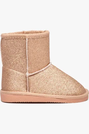 Gémo Boots fille fourrées dessus uni à paillettes