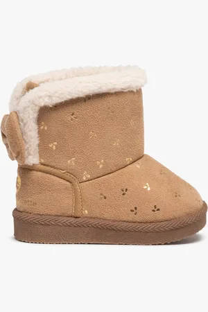 Lulu castagnett Boots fourrées bébé fille en textile suédé – LuluCastagnette