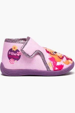 Paw Patrol Pantoufles fille à liseré pailleté et à scratch -