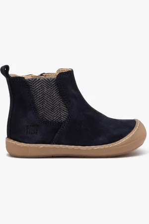 NA! Boots Chelsea en cuir velours bébé garçon -