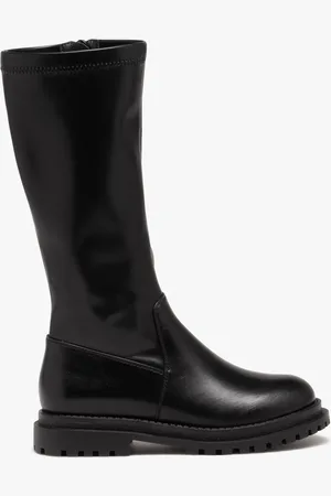Gémo Boots fille montantes dessus uni à semelle crantée et à zip