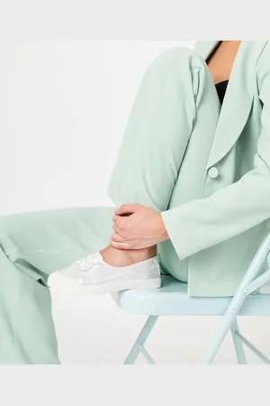 Gémo Baskets femme en toile métallisée et à lacets élastiques