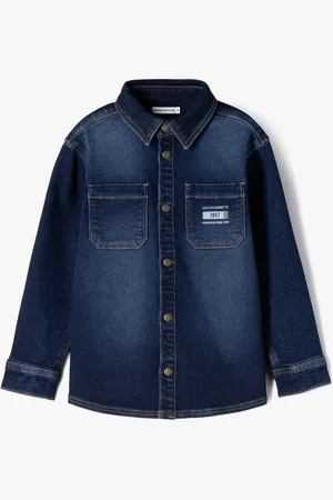 LuluCastagnette Chemise en jean stretch à manches longues garçon -