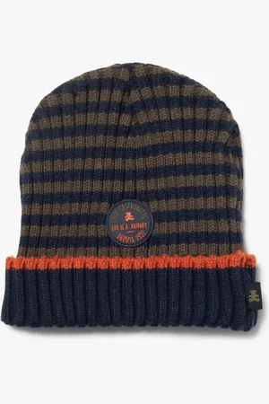 LuluCastagnette Bonnet grosse maille à rayures bébé garçon -