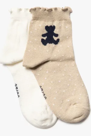 LuluCastagnette Chaussettes fantaisie à ourlet roulotté fille - (lot de 2)