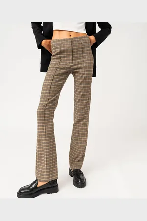 Gémo Pantalon droit extensible motif Princes-de-Galles femme