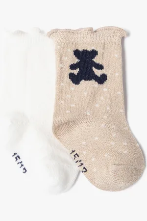 LuluCastagnette Chaussettes à finitions froncées bébé fille (lot de 2) -