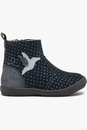ALMA Boots bébé fille en cuir à petits pois brillants - Planète